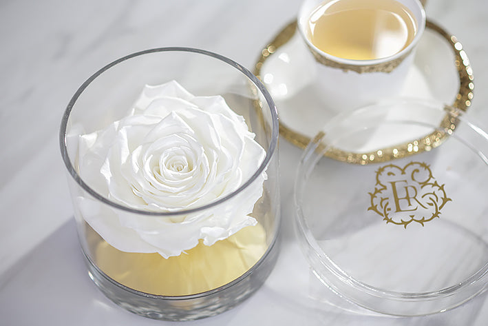 Eternal Roses Madison Round Acrylic Gift Box - Eternal Roses CA