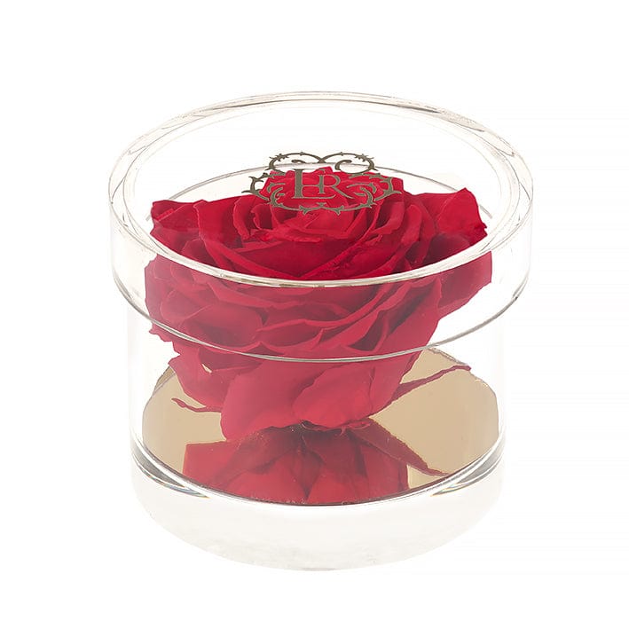 Eternal Roses Madison Round Acrylic Gift Box - Eternal Roses CA