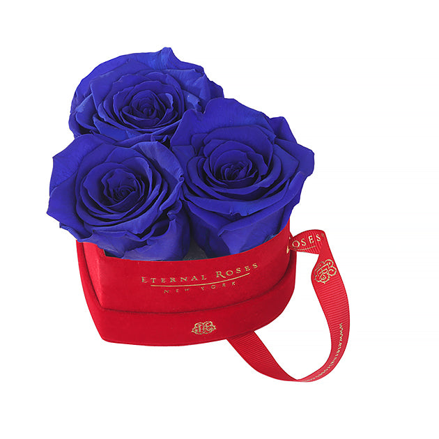 Eternal Roses Mini Chelsea Red Velvet Gift Box - Perfect Birthday Gift