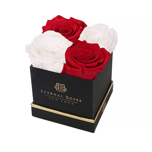 Sweetheart Eternal Roses - Black Lennox Small Gift Box of Forever Roses