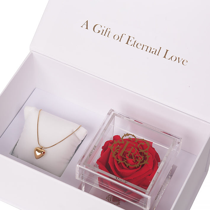 Eternal love deals necklace with rose