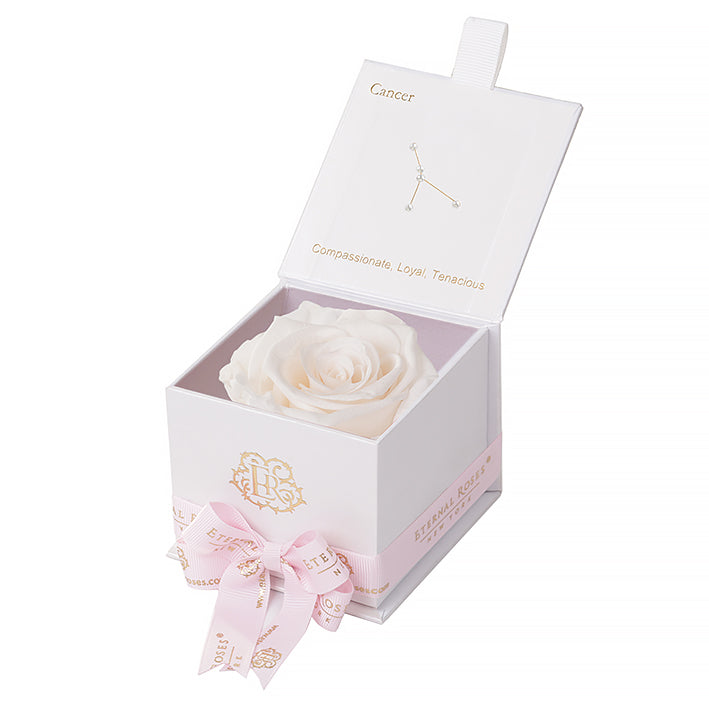 Eternal Roses Gift Box Cancer White, Astor Collection - Eternal Roses CA