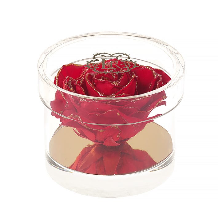 Eternal Roses Madison Round Acrylic Gift Box - Eternal Roses CA